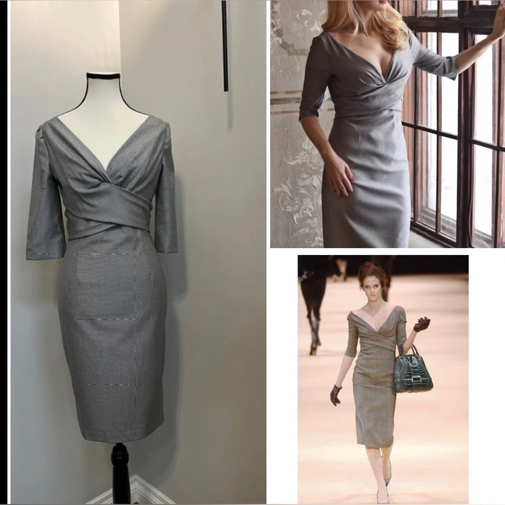 Vintage ALEXANDER McQUEEN “The Man Who Knew Too Much” WOOL& SILK Dress Size 42
